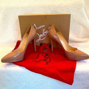 Christian Louboutin Pigalle Plato Nude 4” Pumps -Size 37/7